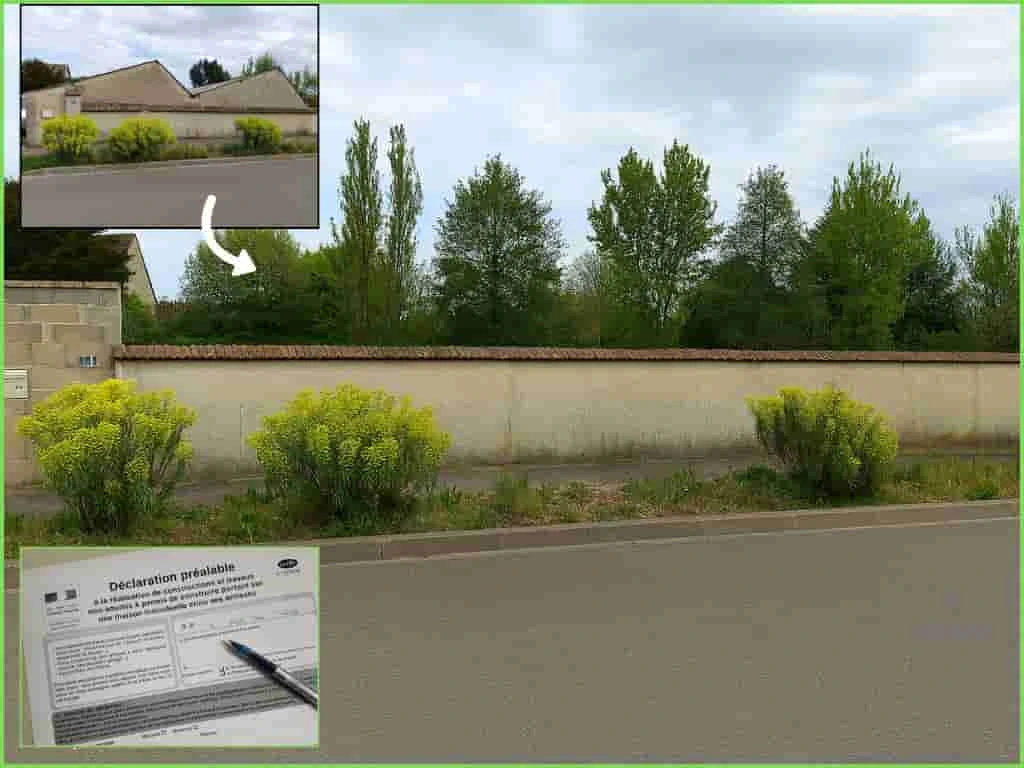 Hangars de 350 m² avant et après démolition autorisée
